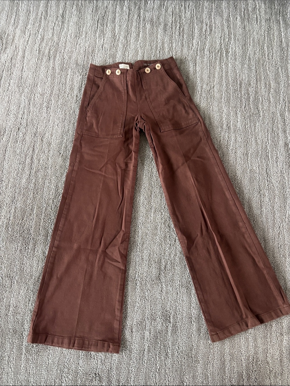 Pilcro Chocolate Brown Bootcut Wide-Leg Pants